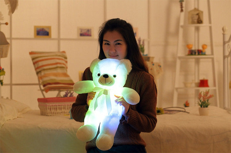 LED Teddy Bear Stuffed Plush Toy Colorful Glowing