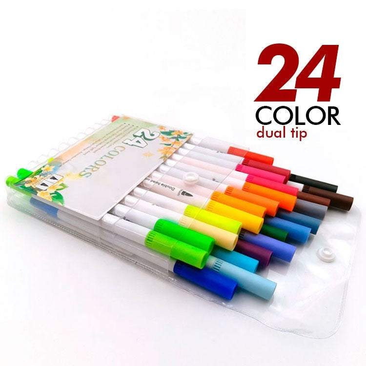 Micron Watercolor Dual Tip Colouring Art Marker Set