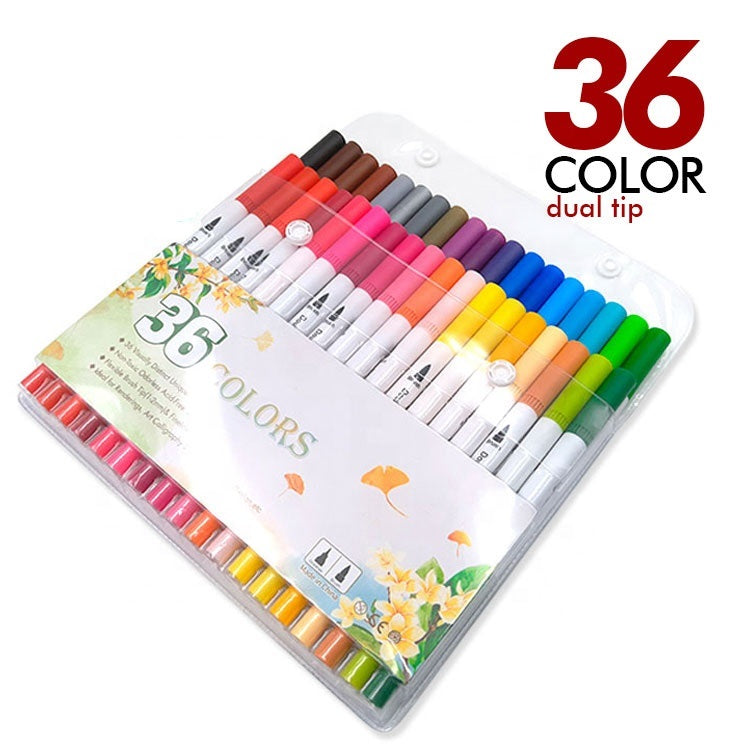 Micron Watercolor Dual Tip Colouring Art Marker Set