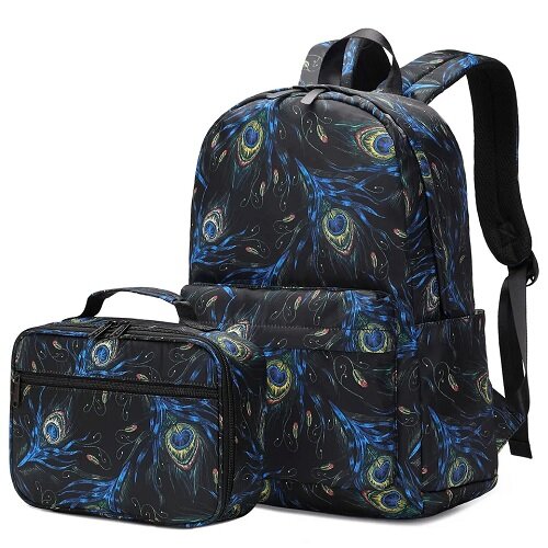 Black & Blue Patterns Kids School Bag Backpack