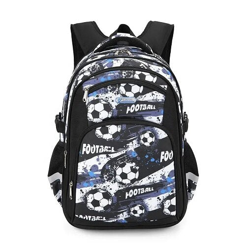 Black Foot Ball School Bag Backpack