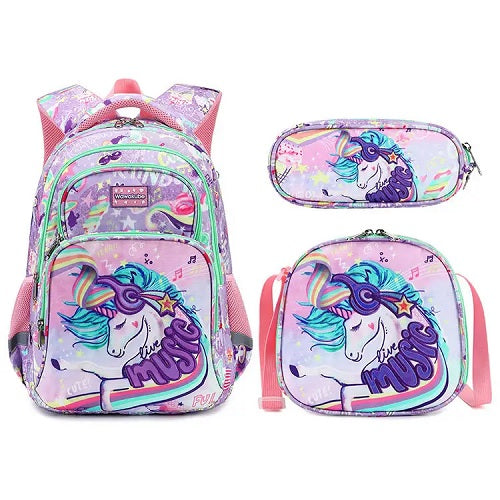 Kids Unicorn Music School Bag Backpack